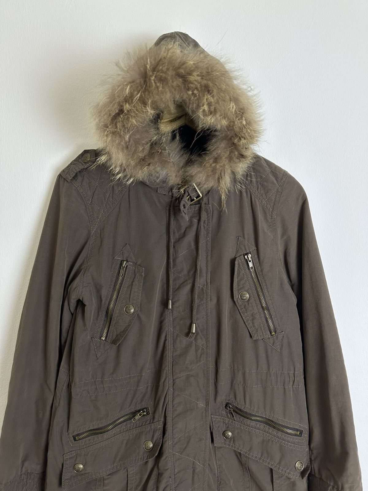 Le Grande Bleu (L.G.B.) 00’s Sorridere Multiple Pocket Fur Hoodie Parachute Jacket Size US M / EU 48-50 / 2 - 2 Thumbnail