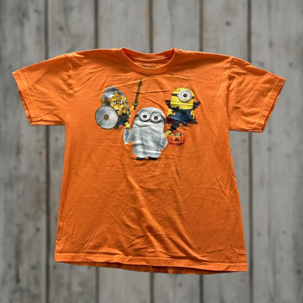 Vintage Despicable Me Shirt Mens L Orange Minions Graphic Crewneck Cotton Polyester Size US L / EU 52-54 / 3 - 1 Thumbnail