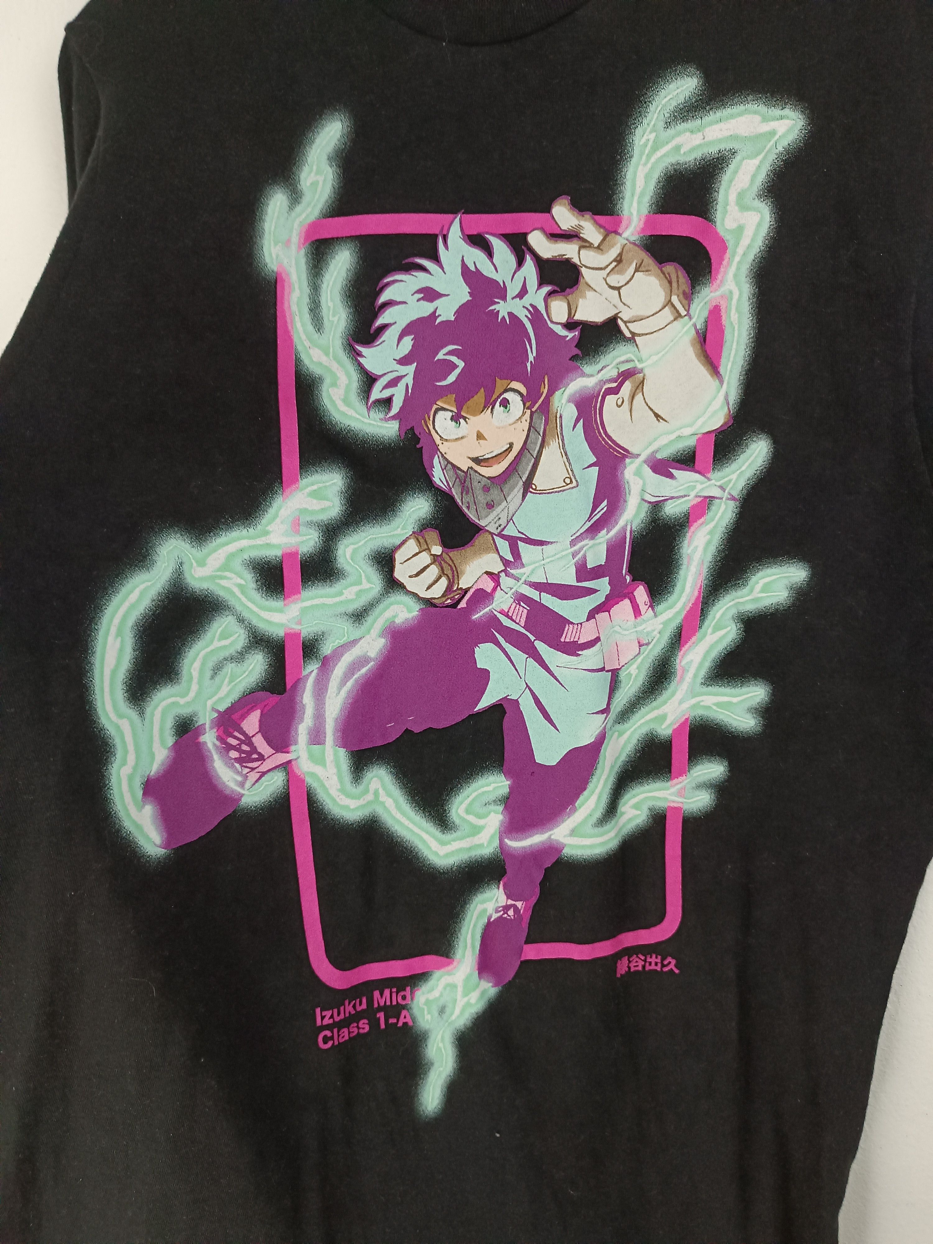 Anime VINTAGE MY HERO ACADEMIA DEKU POWER LIGHTNING TEE bleach Size US M / EU 48-50 / 2 - 11 Thumbnail