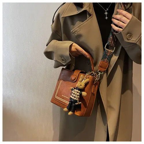 Japanese Brand PU Leather Crossbody Bag Size ONE SIZE - 1 Thumbnail