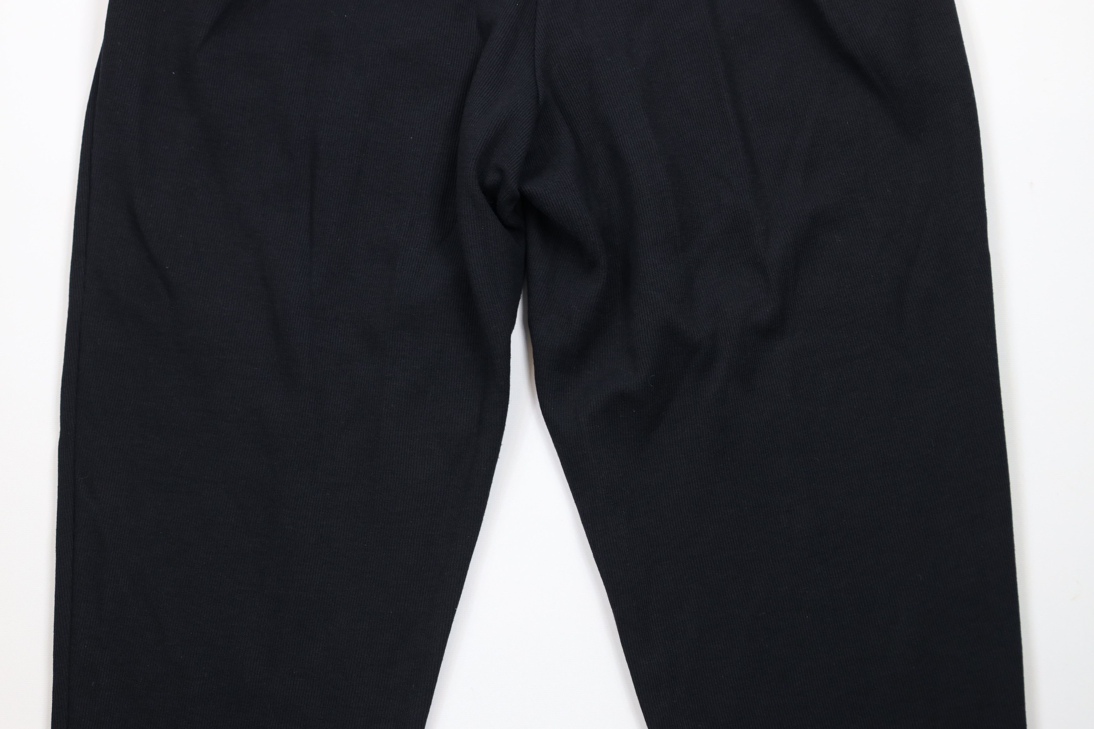Vintage Vintage 90s Streetwear Ribbed Knit Sweatpants Black USA Size 29" - 12 Thumbnail