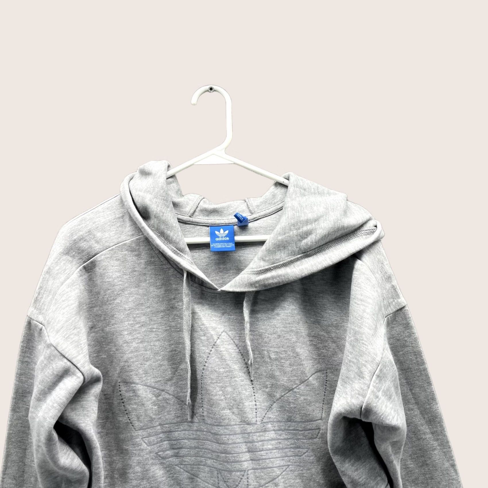 Adidas Adidas Sweater Women Small Gray Hoodie Sweatshirt Pullover Trefoil Original Size S / US 4 / IT 40 - 1 Thumbnail