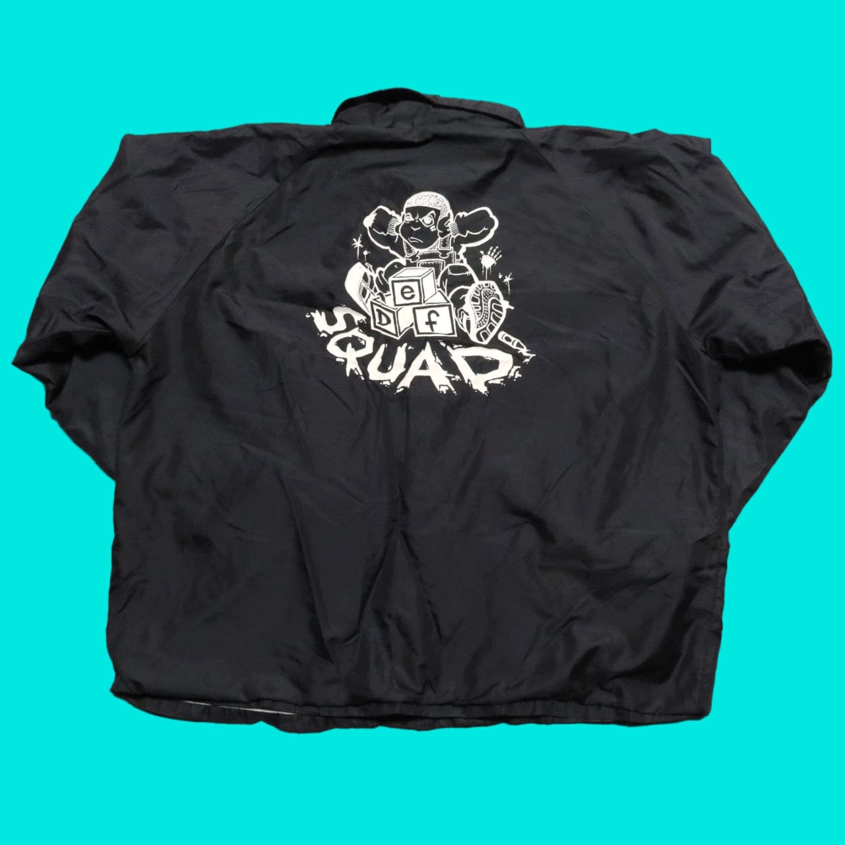 Vintage Vintage Def Squad Coaches Jacket Men 2XL Black Nylon Jacket Size US XXL / EU 58 / 5 - 1 Thumbnail