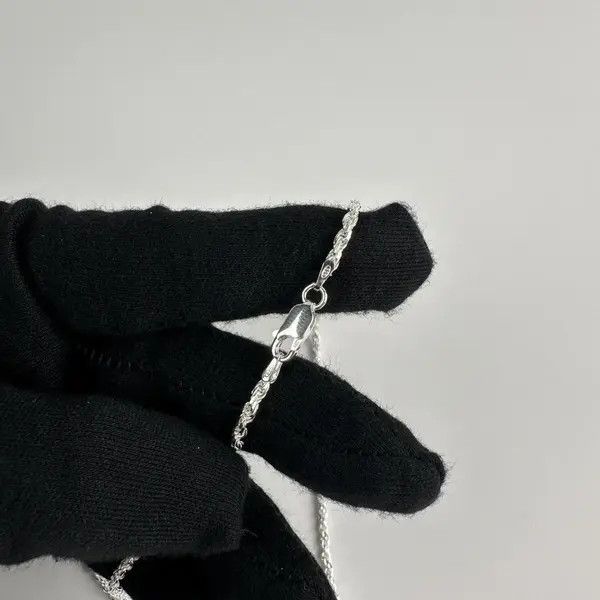 Jewelry Silver Chain Solid .925 Silver Rope Chain 2.5mm 18 Inches Size ONE SIZE - 4 Thumbnail