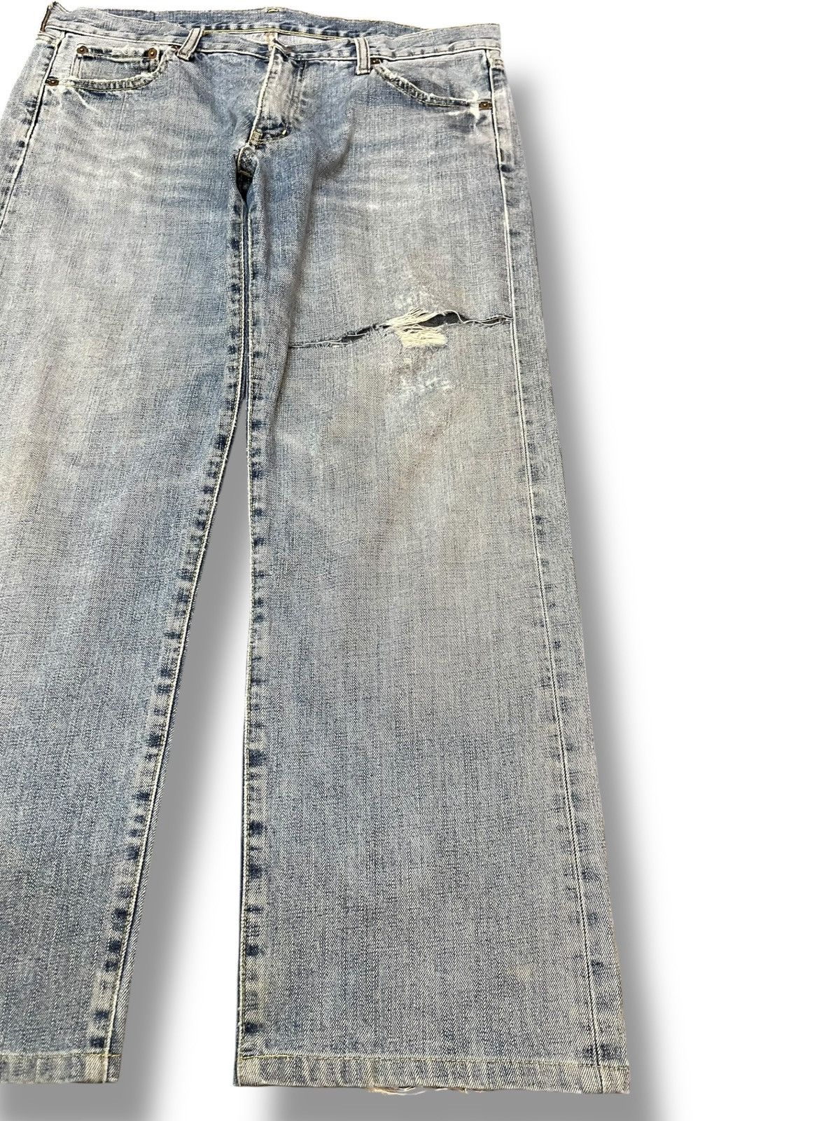 Jun Takahashi × Uniqlo Vintage Uniqlo S-003 Baggy Distressed Denim Size US 36 / EU 52 - 4 Thumbnail