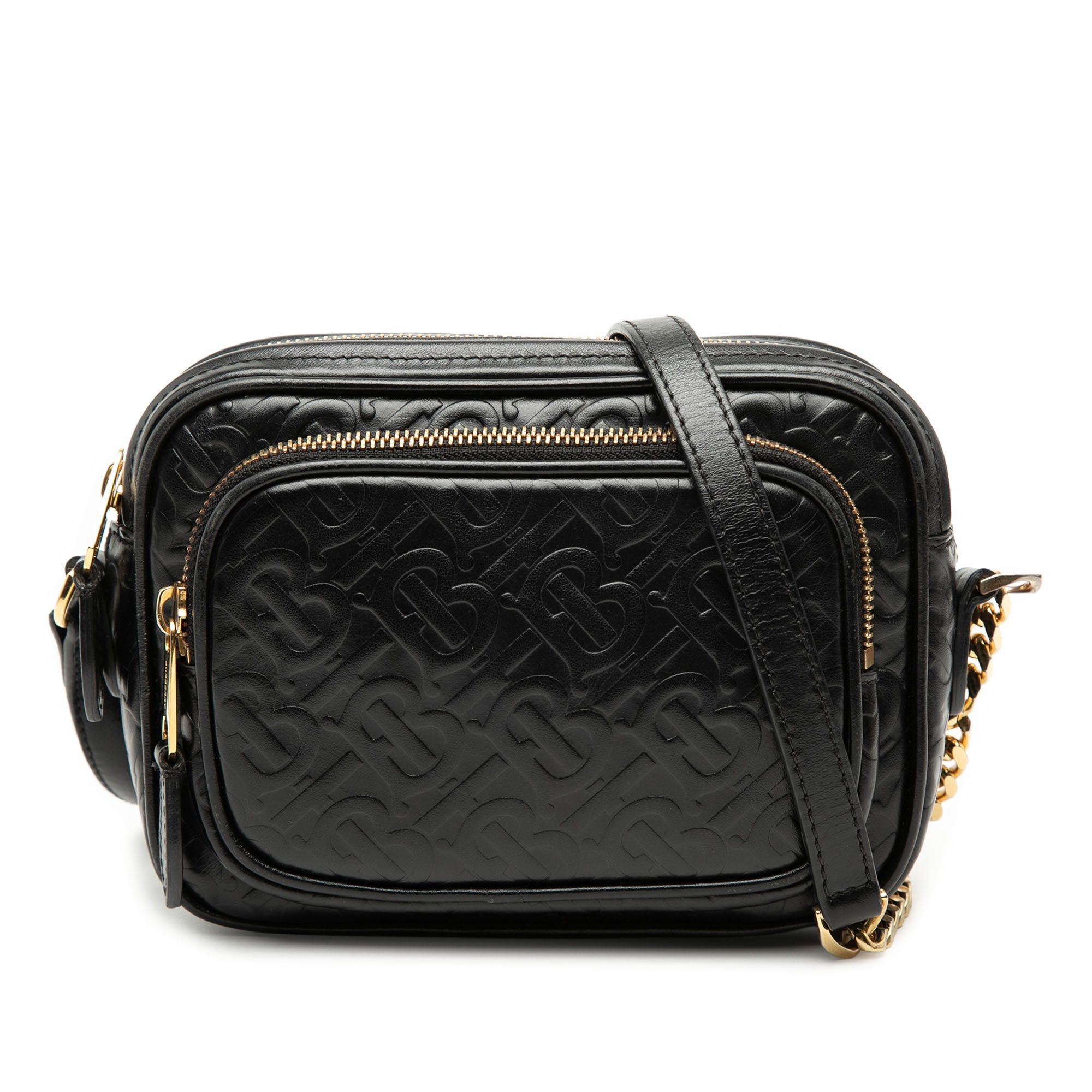Burberry Embossed Calfskin TB Monogram Camera Chain Crossbody Size ONE SIZE - 1 Thumbnail