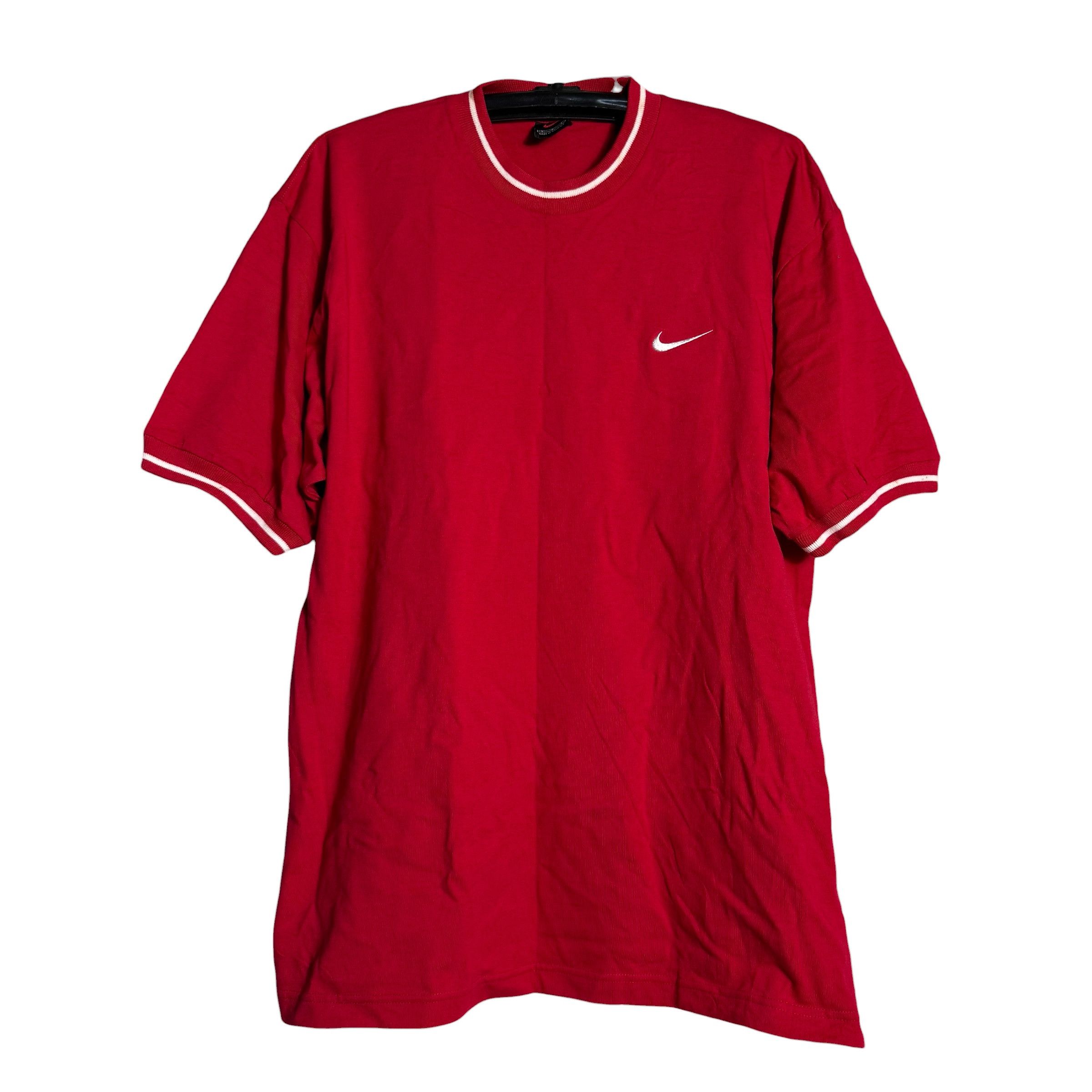 Nike 🔥RARE🔥Vintage Nike Swoosh Ringer T-shirt Size US L / EU 52-54 / 3 - 1 Thumbnail