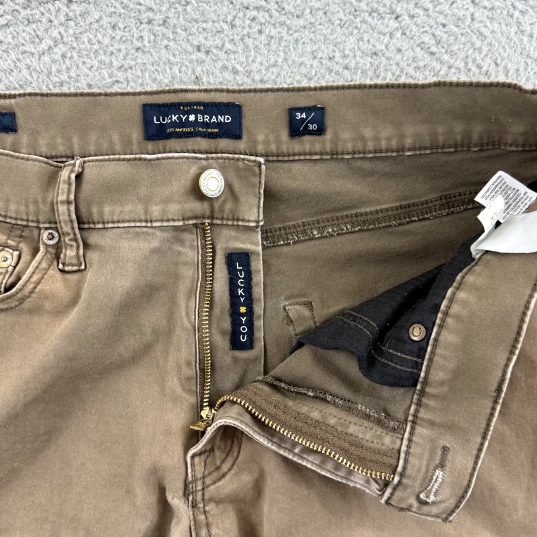 Lucky Brand Lucky Brand Pants Mens 34x30 Athletic Straight Khaki Chino 410 Preppy Zip Pocket 5 Size US 34 / EU 50 - 5 Thumbnail