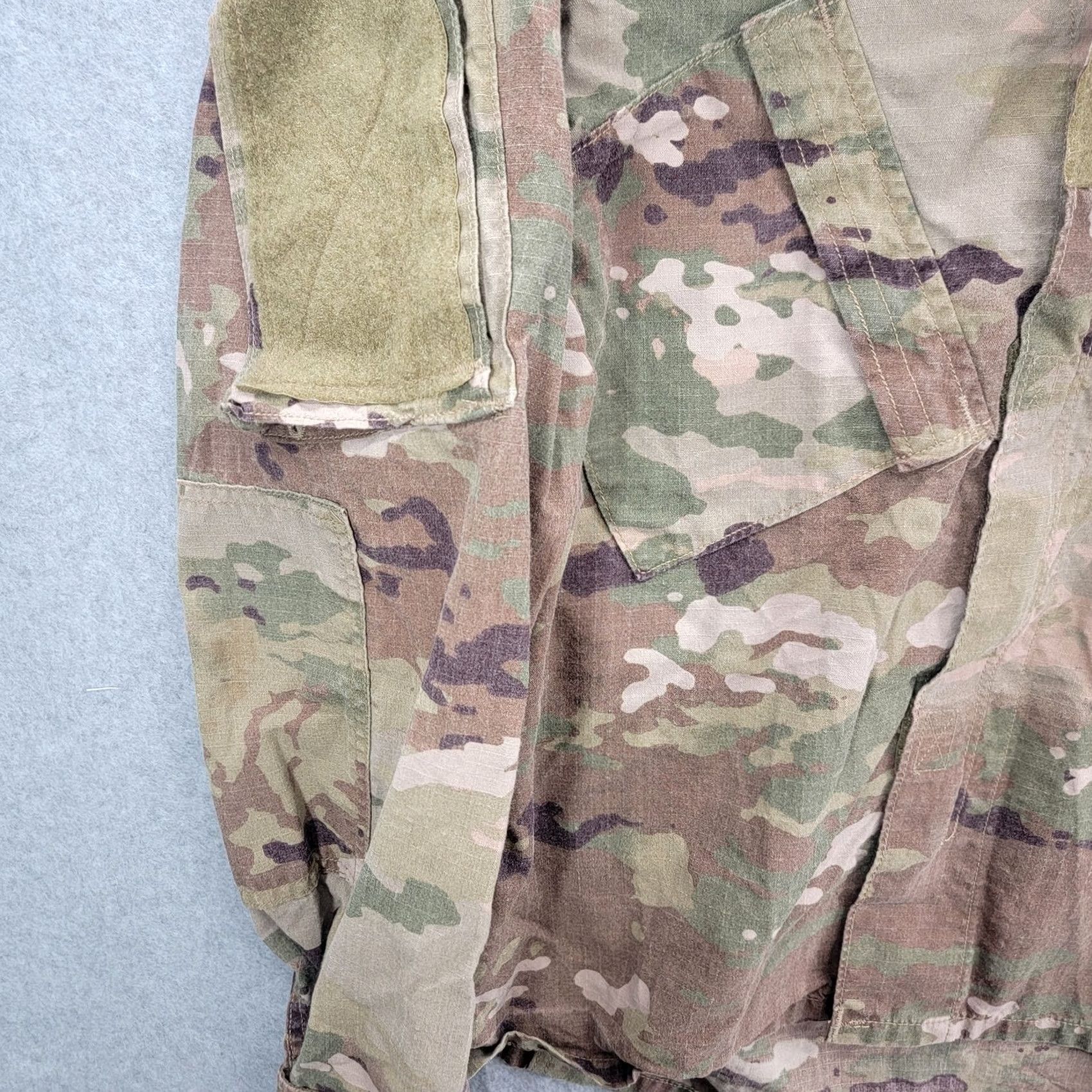 Vintage US Army Camouflage Button-Up Shirt Perimeter Insect Guard Men's M Short Sleeve Long Sleeve Breathable Pockets Green Army Size US M / EU 48-50 / 2 - 2 Thumbnail