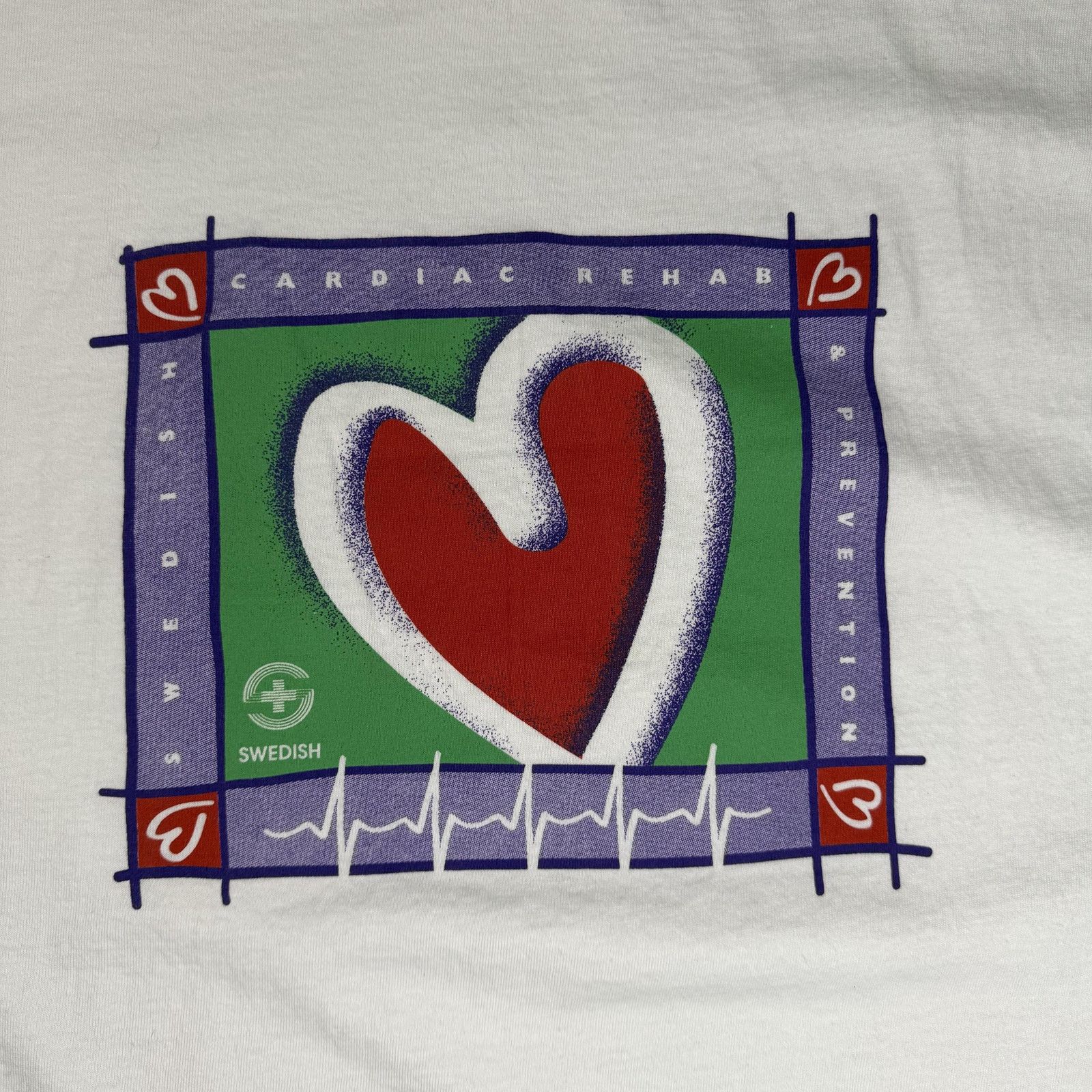 Vintage Vintage Oneita Cardiac Rehab Heart Tee XL Single-stitch Size US XL / EU 56 / 4 - 4 Thumbnail