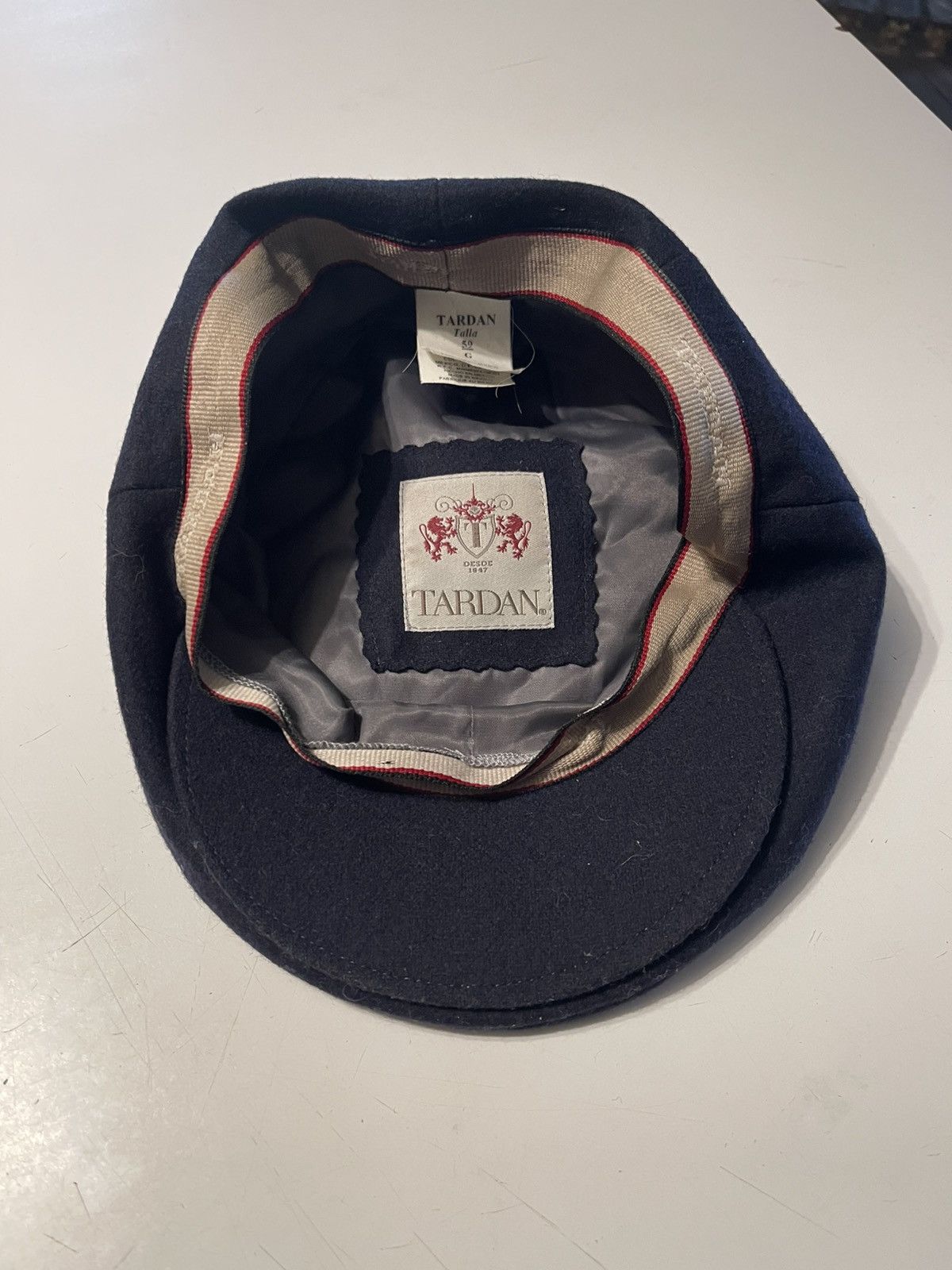 Other Vintage Tardan Navy Blue Newsboy Hat Sz 59 Large Cabbie Cap Size ONE SIZE - 5 Thumbnail