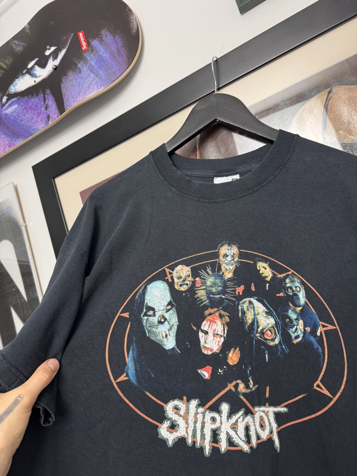 Band Tees Vintage Slipknot Og Metal Tee 2002 Back Print Avant Garde Size US XL / EU 56 / 4 - 3 Thumbnail