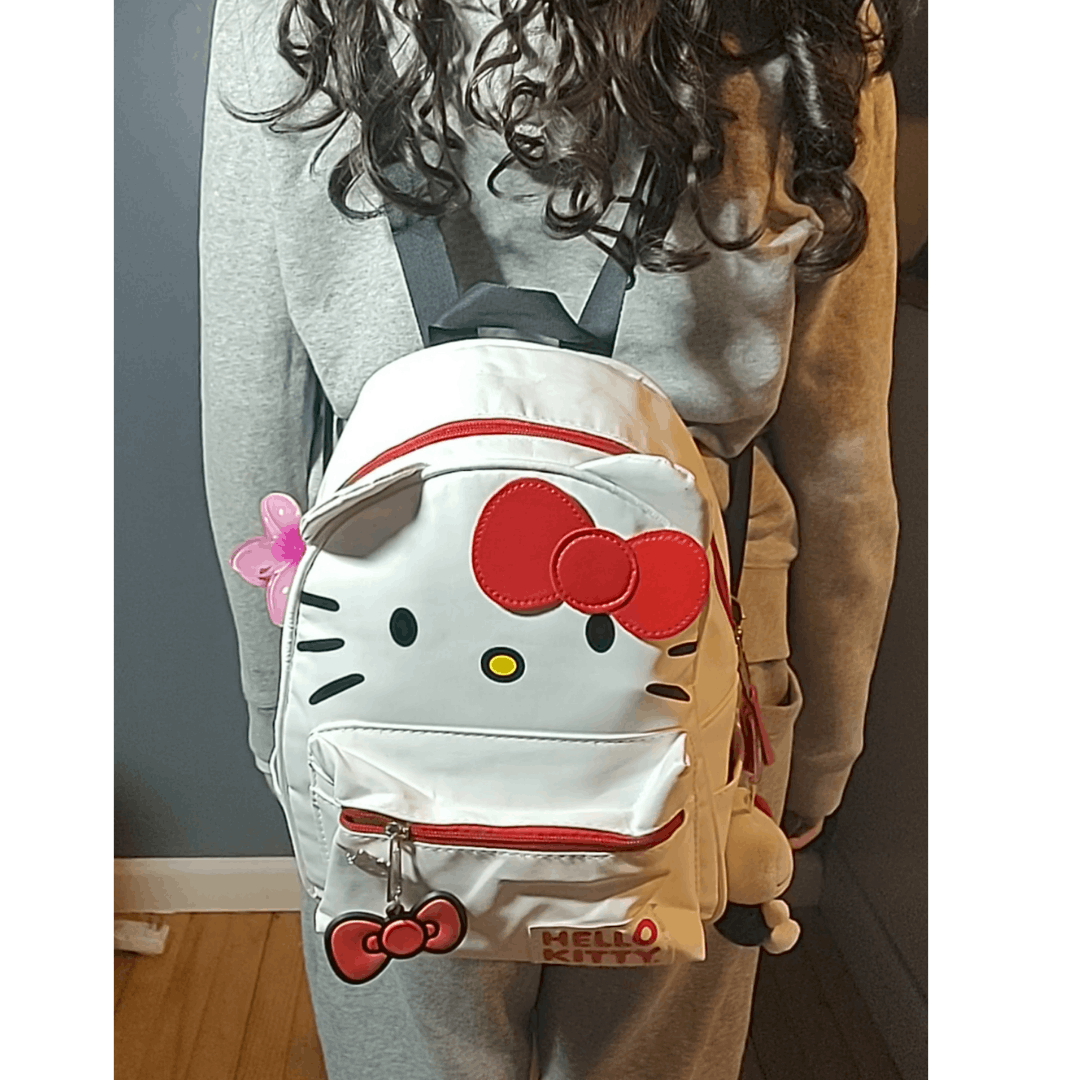 Japanese Brand Hello Kitty Backpack, White, Adjustable Straps, New Size ONE SIZE - 1 Thumbnail