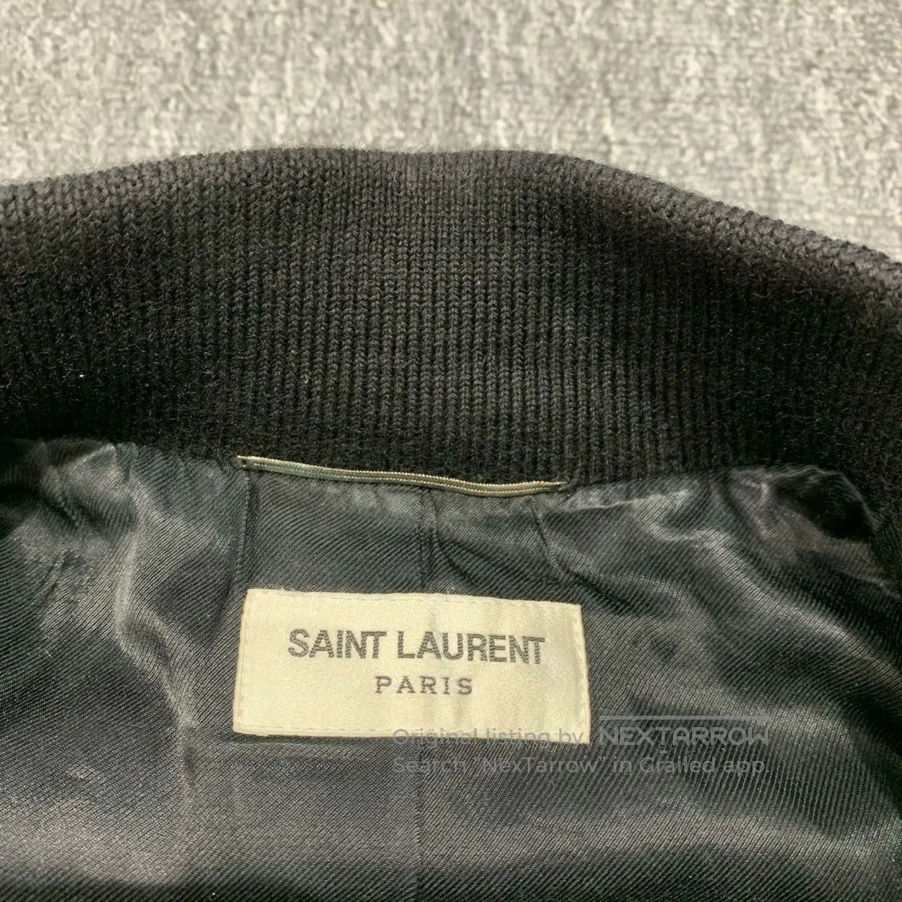 Saint Laurent Paris black and white varsity jacket by SLP. Size US L / EU 52-54 / 3 - 3 Thumbnail