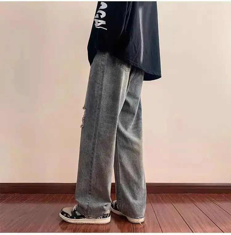 Japanese Brand Straight casual ruffled distressed jeans Size US 32 / EU 48 - 6 Thumbnail