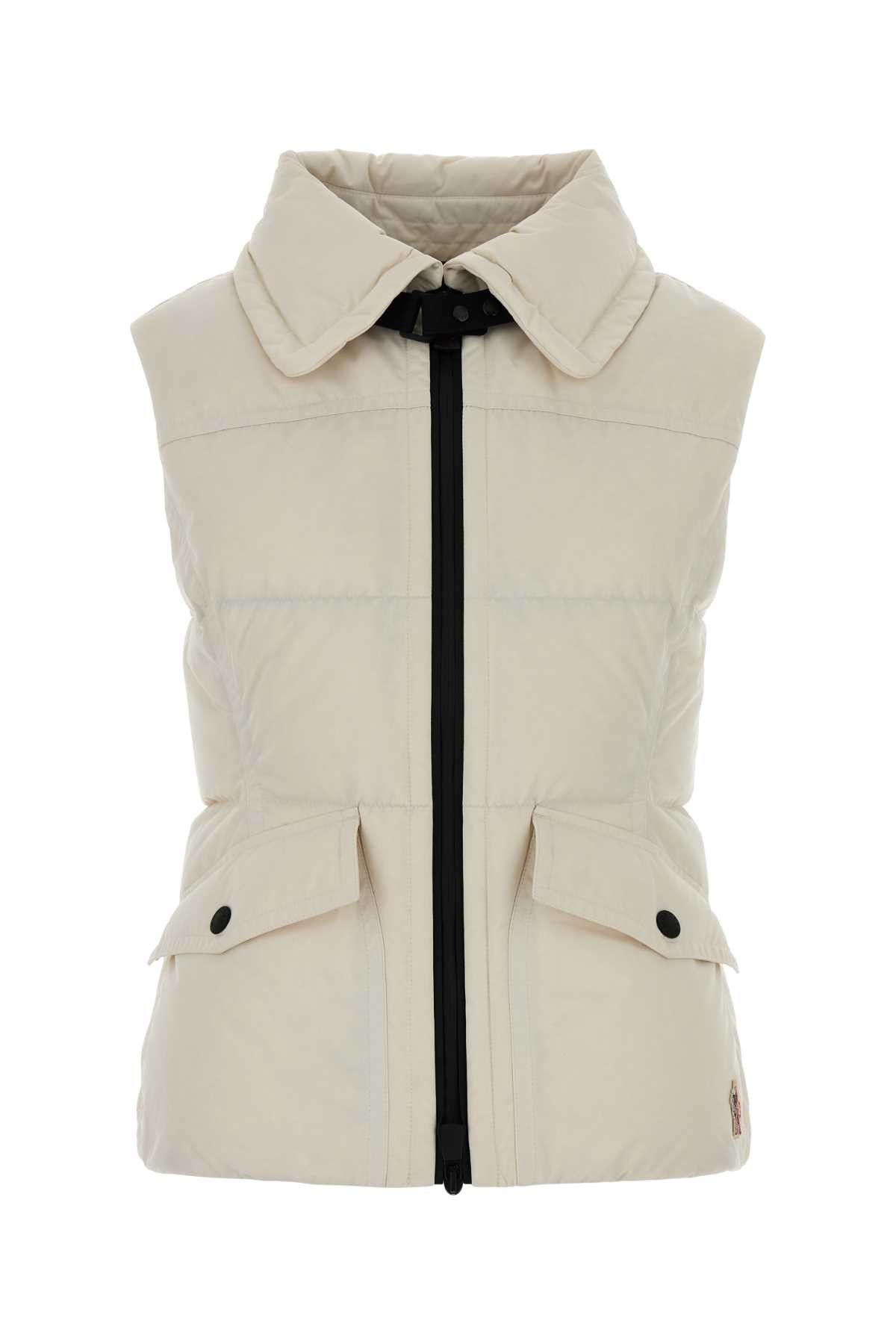 Moncler Grenoble Ivory Polyester Sleeveless Hallaine Down Jacket Size XS / US 0-2 / IT 36-38 - 1 Thumbnail