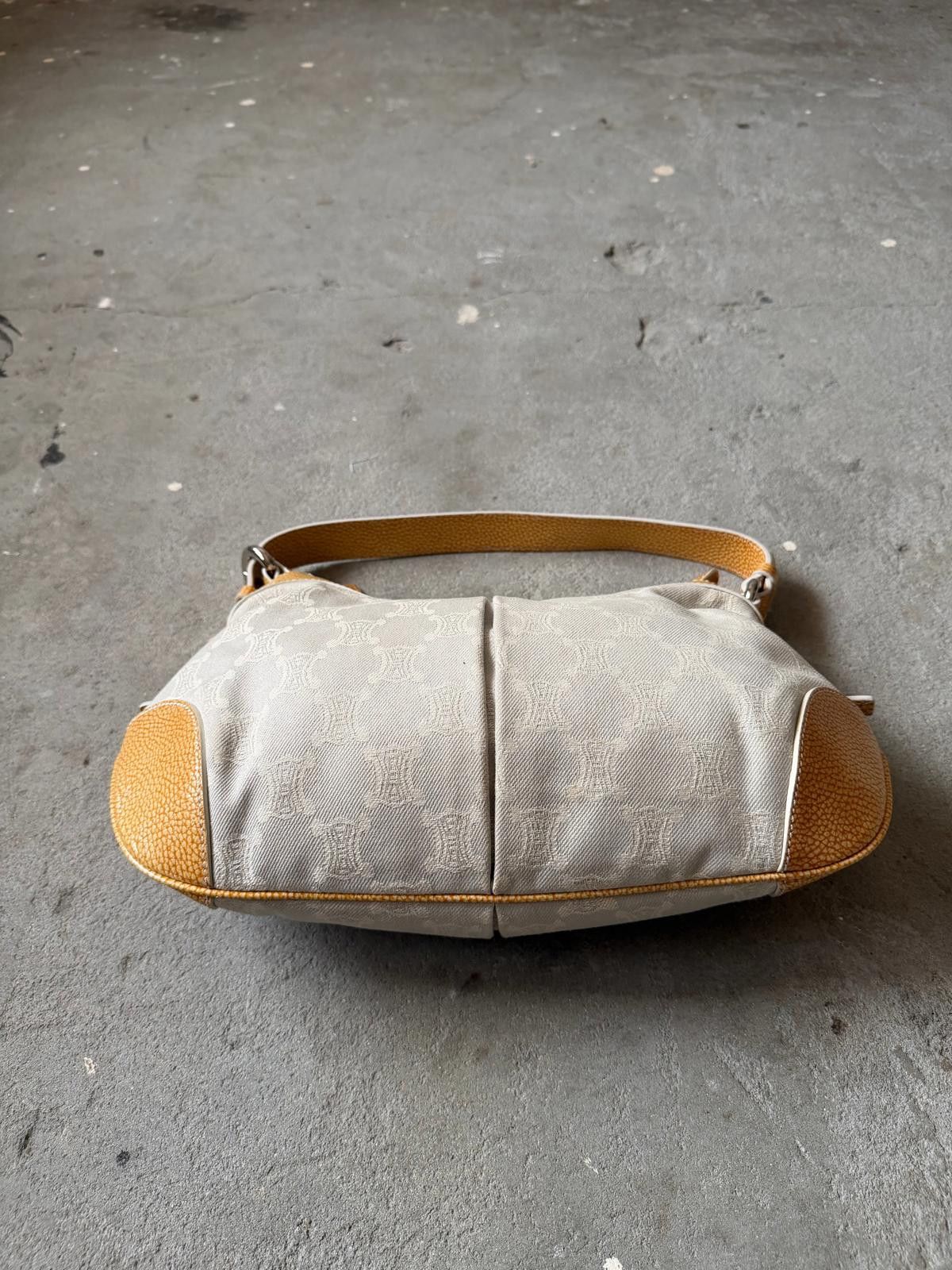 Celine Celine Triomphe Hobo Shoulder Bag Grey/Yellow Size ONE SIZE - 8 Thumbnail