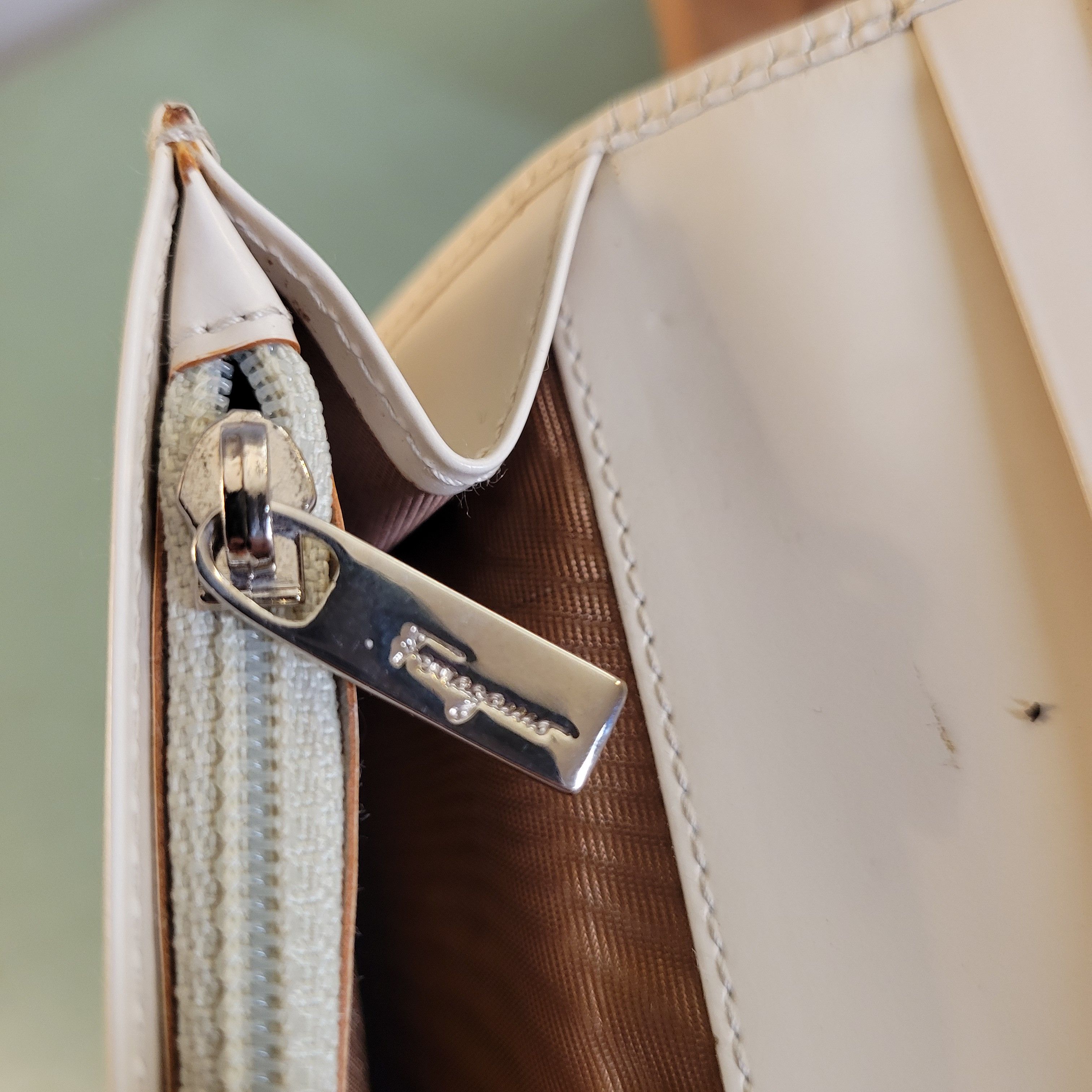 Salvatore Ferragamo Long Canvas and Leather Twist Logo Lock Wallet Size ONE SIZE - 12 Thumbnail