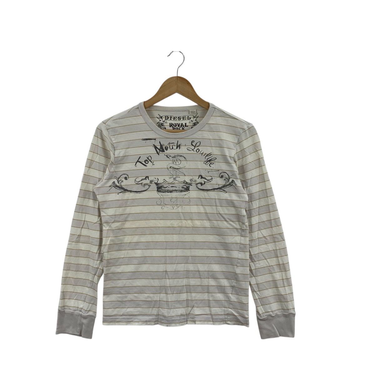 Diesel DIESEL ITALY Royal Rock Top Notch Lowlife Striped Tee Shirt Size S / US 4 / IT 40 - 3 Thumbnail