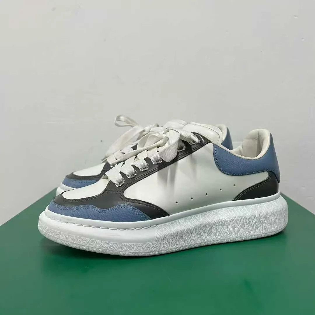 Alexander McQueen McQueen Gray White Blue Colorblocked EUR 39 Size US 8.5 / IT 38.5 - 1 Thumbnail