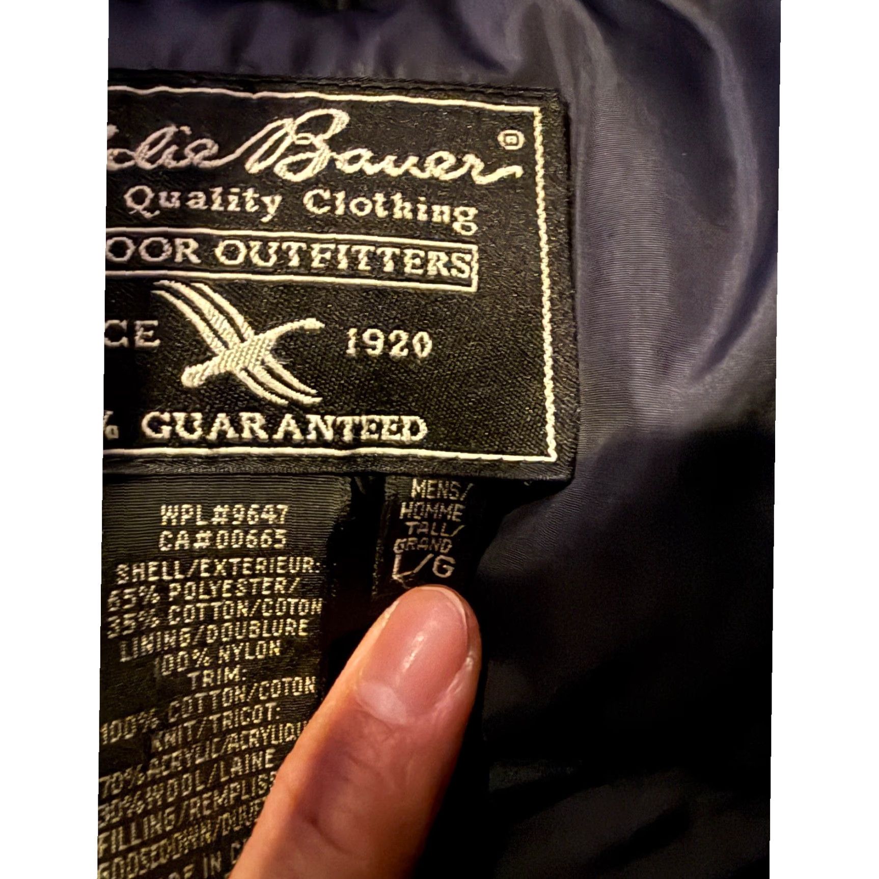 Eddie Bauer Eddie Bauer Parka Jacket Mens Black Goose Down Tall L Long Winter Coat Outdoor Outfitters Medium? Raw Size US L / EU 52-54 / 3 - 5 Thumbnail