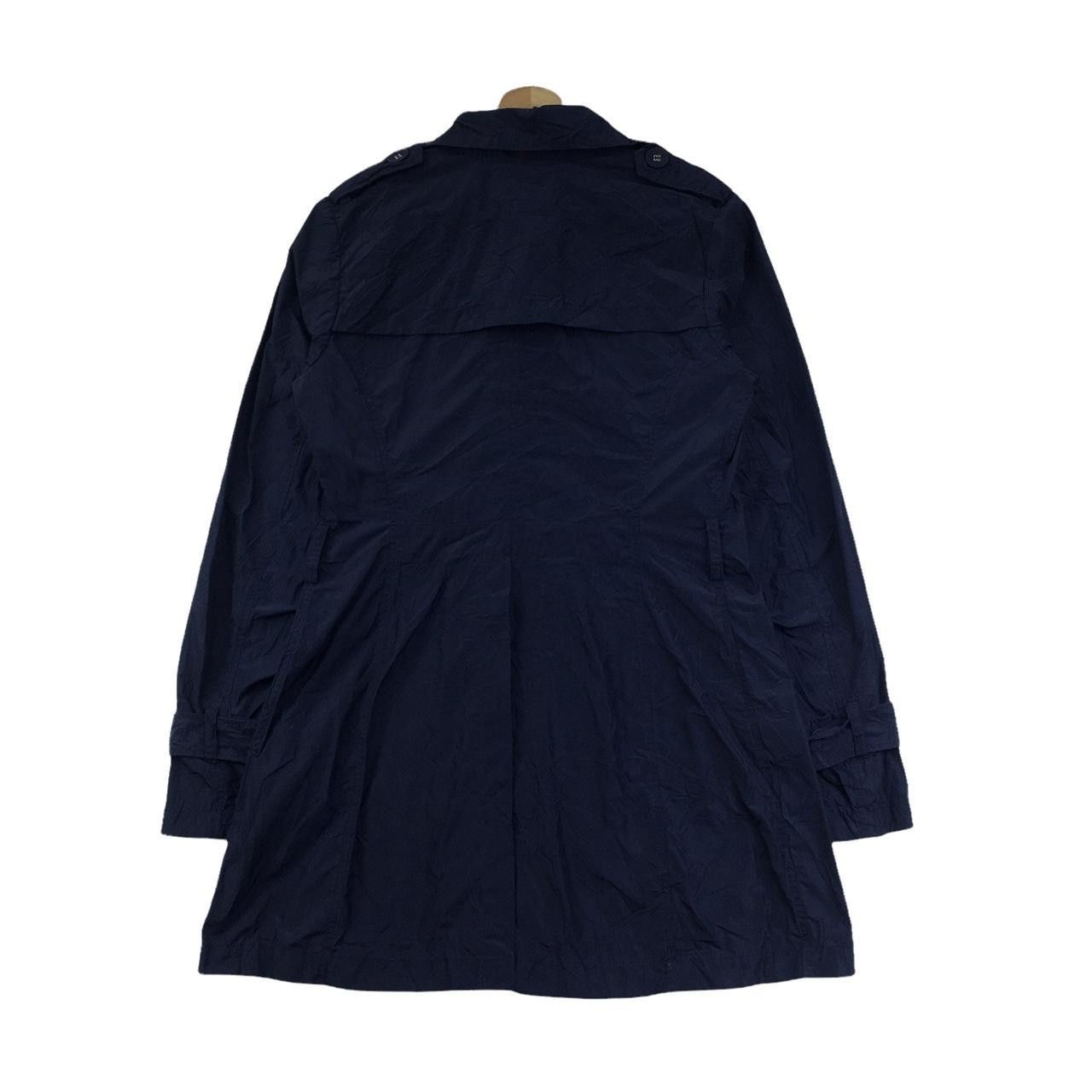 Vintage Vtg ADD ITALY LUXURY Blue Minimalist Trench Coat Parka Size S / US 4 / IT 40 - 4 Thumbnail
