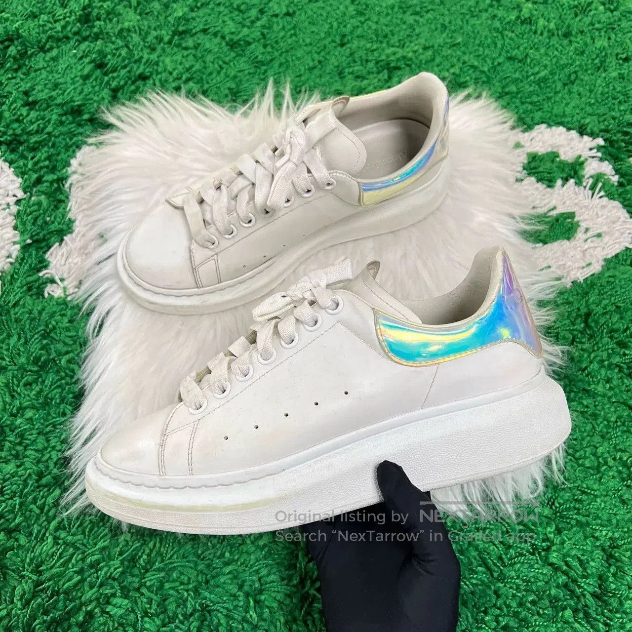 Alexander McQueen Alexander McQueen Laser Tail White Sneakers. Size US 7 / EU 40 - 3 Thumbnail