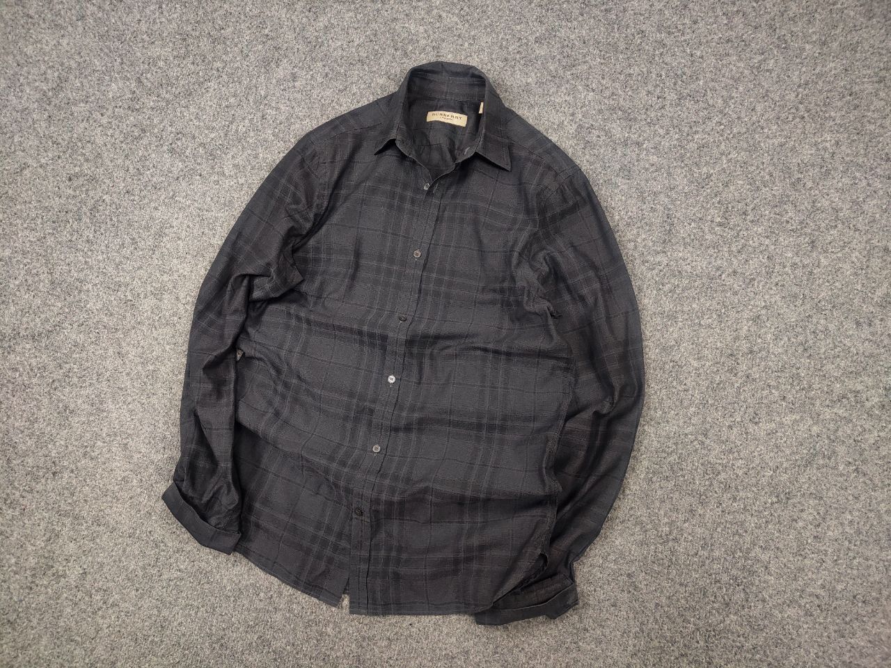 Burberry Burberry London Gray Nova Check Long Sleeve Button Shirt Size US S / EU 44-46 / 1 - 3 Thumbnail