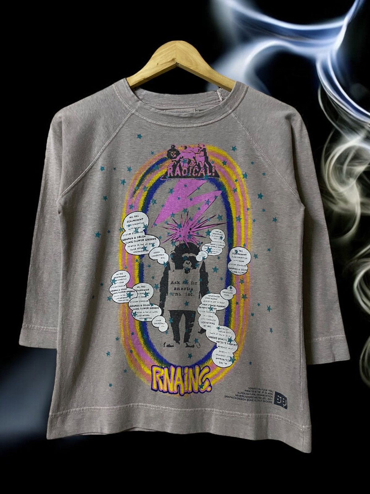 20471120 × Hysteric Glamour RNA INC Japan Rainbow Monkey Sonic Flower Groove Longsleeve Size US S / EU 44-46 / 1 - 1 Thumbnail