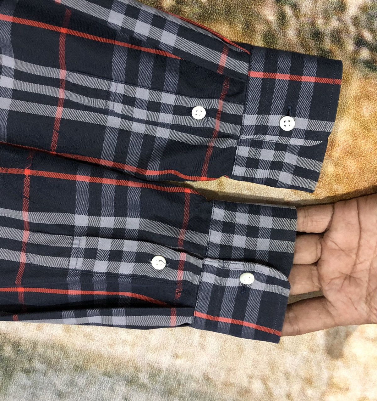 Burberry Burberrys Plaid Cotton Overprint Logo Long Sleeve Shirt Size US L / EU 52-54 / 3 - 11 Thumbnail