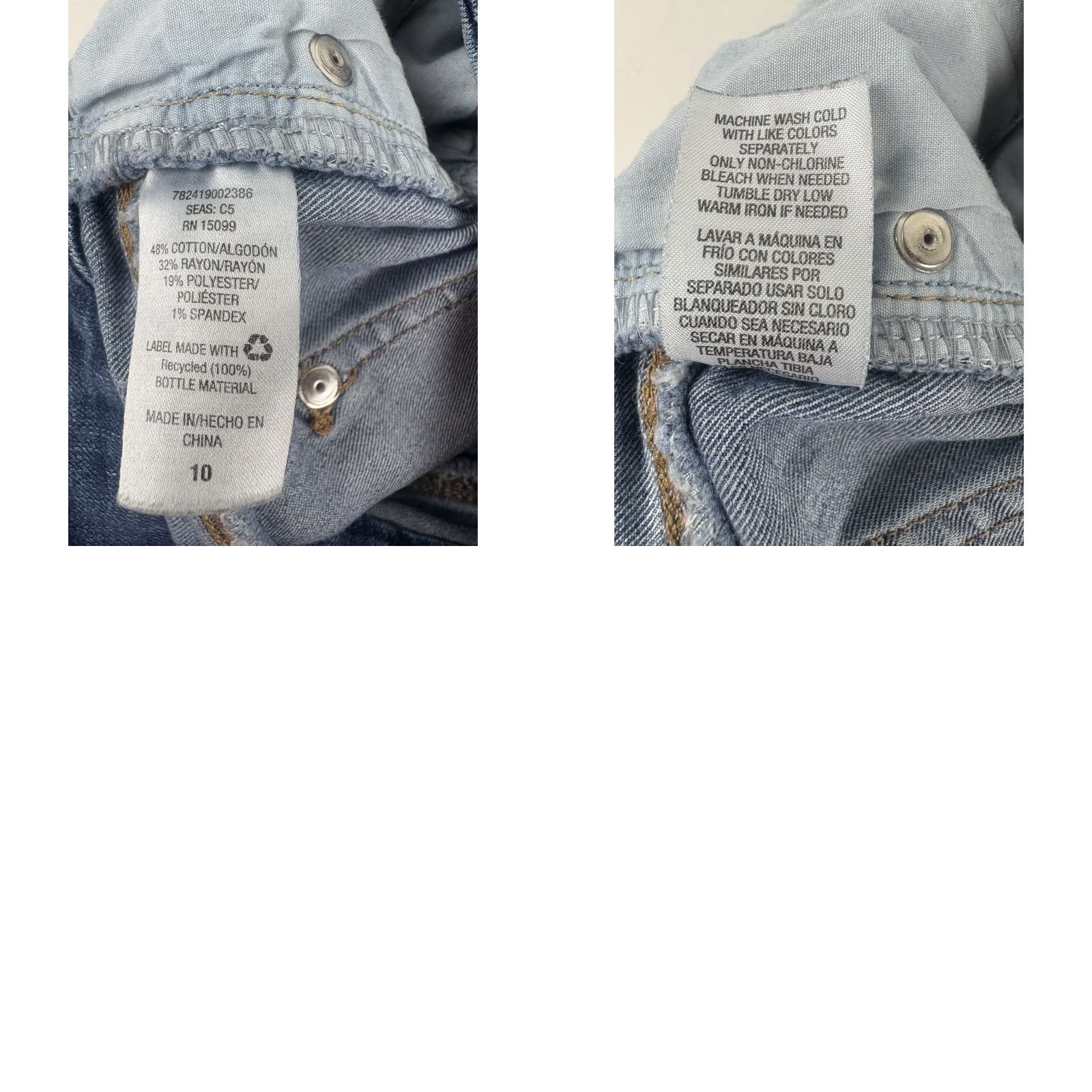 Vintage Metaphor Wash Jeans Distressed Ankle Womens Size 10 City Preppy Metaphor Ankle Jeans 10 Blue Cotton Denim Spandex Polyester Rayon Cotton Leather? Size 32" / US 10 / IT 46 - 8 Thumbnail