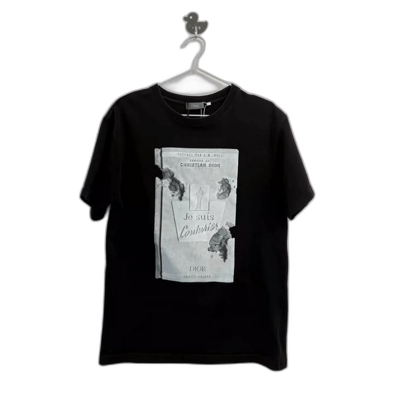 Dior Dior x Daniel Arsham Distressed Black T-Shirt-yf Size US S / EU 44-46 / 1 - 1 Thumbnail