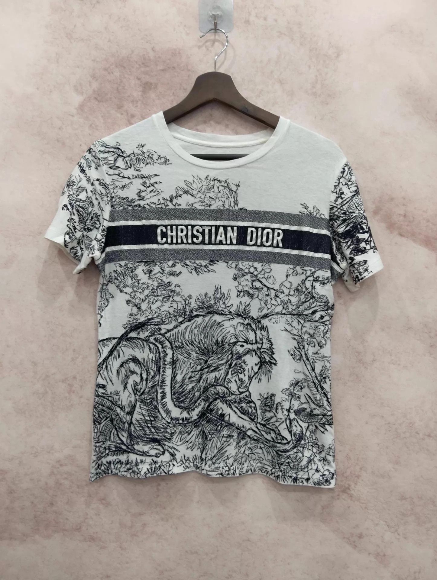 Dior Dior Classic Print Embroidery Short Sleeve T-Shirt 95 New Size US S / EU 44-46 / 1 - 1 Thumbnail
