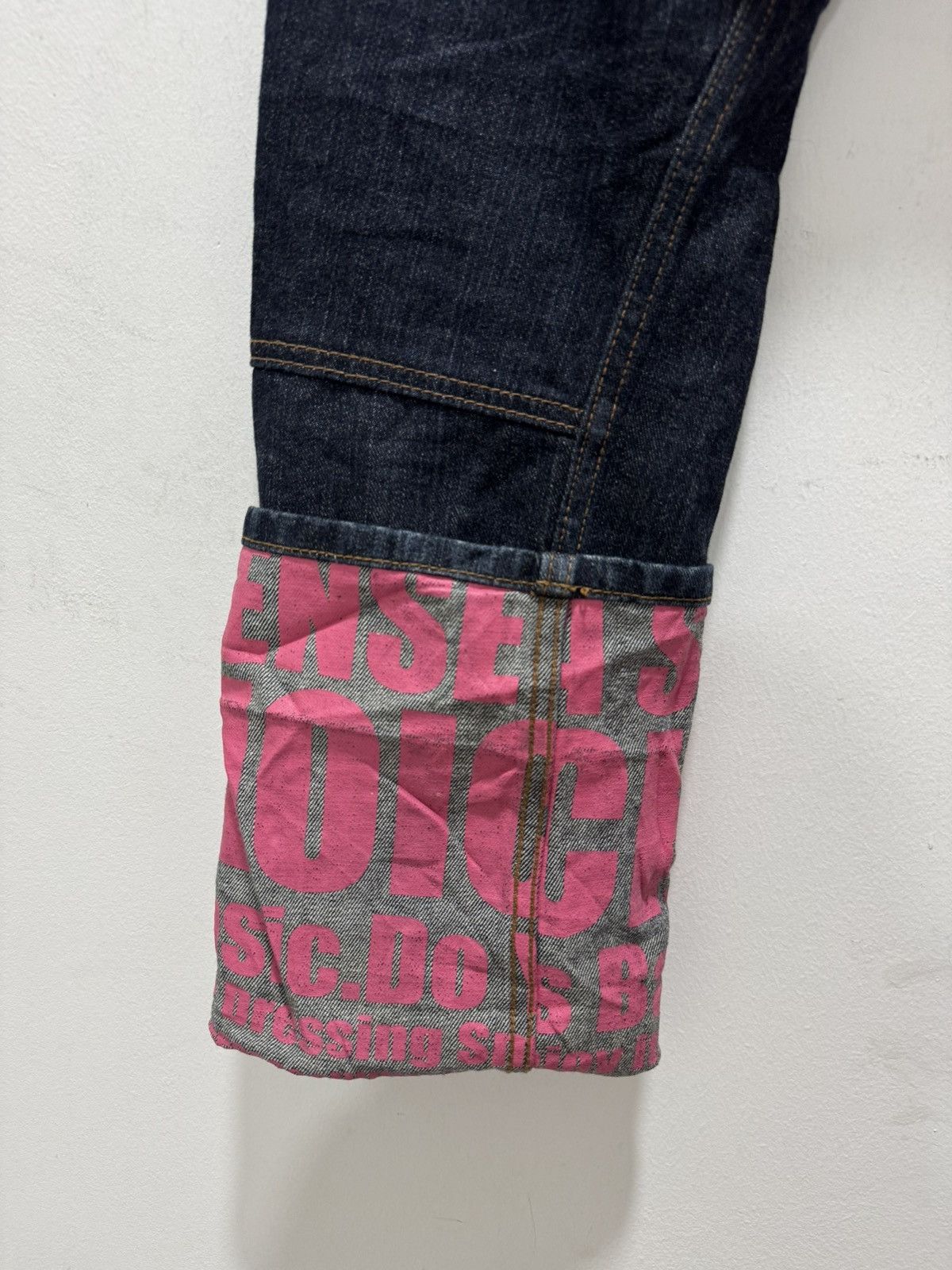 Japanese Brand VINTAGE DOMINATE DOUBLE WAIST CURVED PUNK STYLE DENIM Size US 30 / EU 46 - 14 Thumbnail