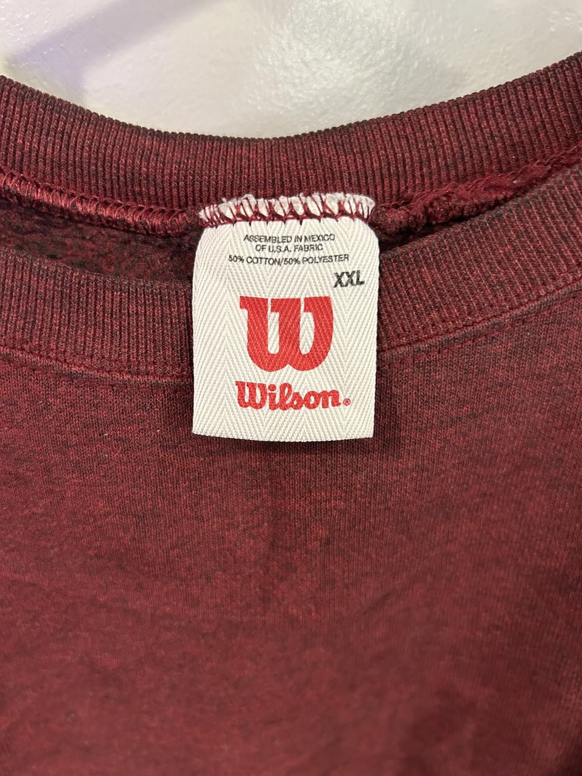 Wilson Vintage Wilson Men's Burgundy Crewneck Sweatshirt XXL Size US XXL / EU 58 / 5 - 2 Thumbnail