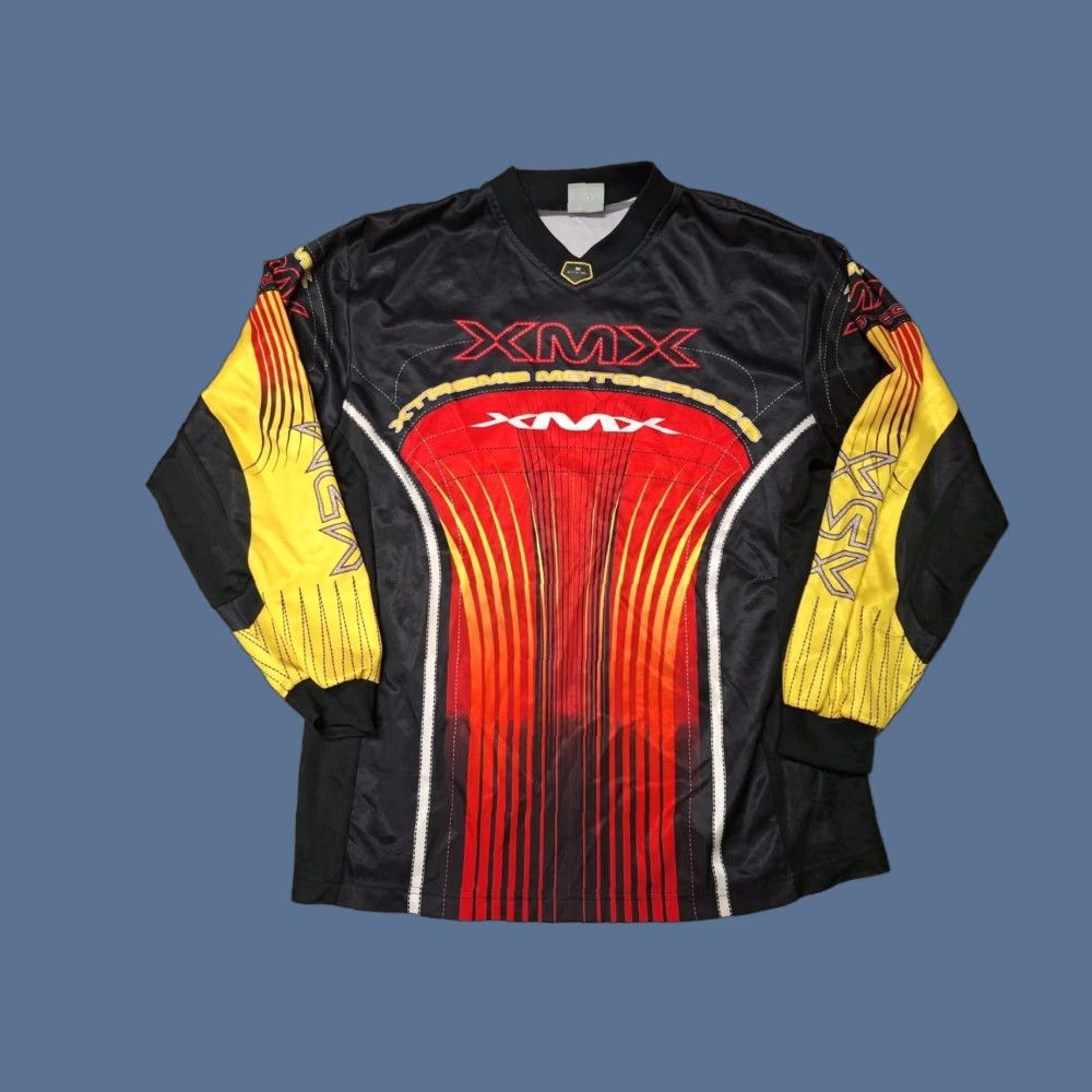 Vintage XMX Xtreme Motocross Jersey Shirt L/XL Red Black Yellow MX Racing Shirt Mens Long Sleeve Pullover Jersey Breathable Lightweight Size US L / EU 52-54 / 3 - 1 Thumbnail