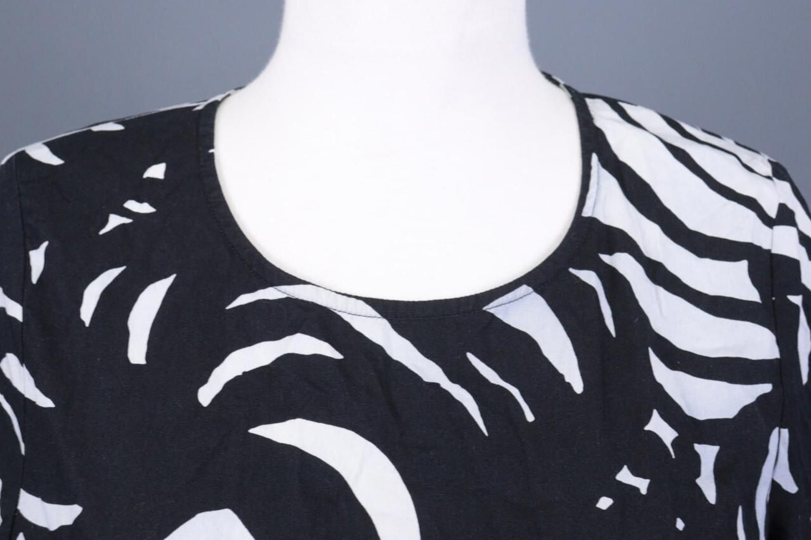 Marimekko Marimekko Black Floral Bodycon A-Line Knee Dress Size 40 Size M / US 6-8 / IT 42-44 - 5 Thumbnail
