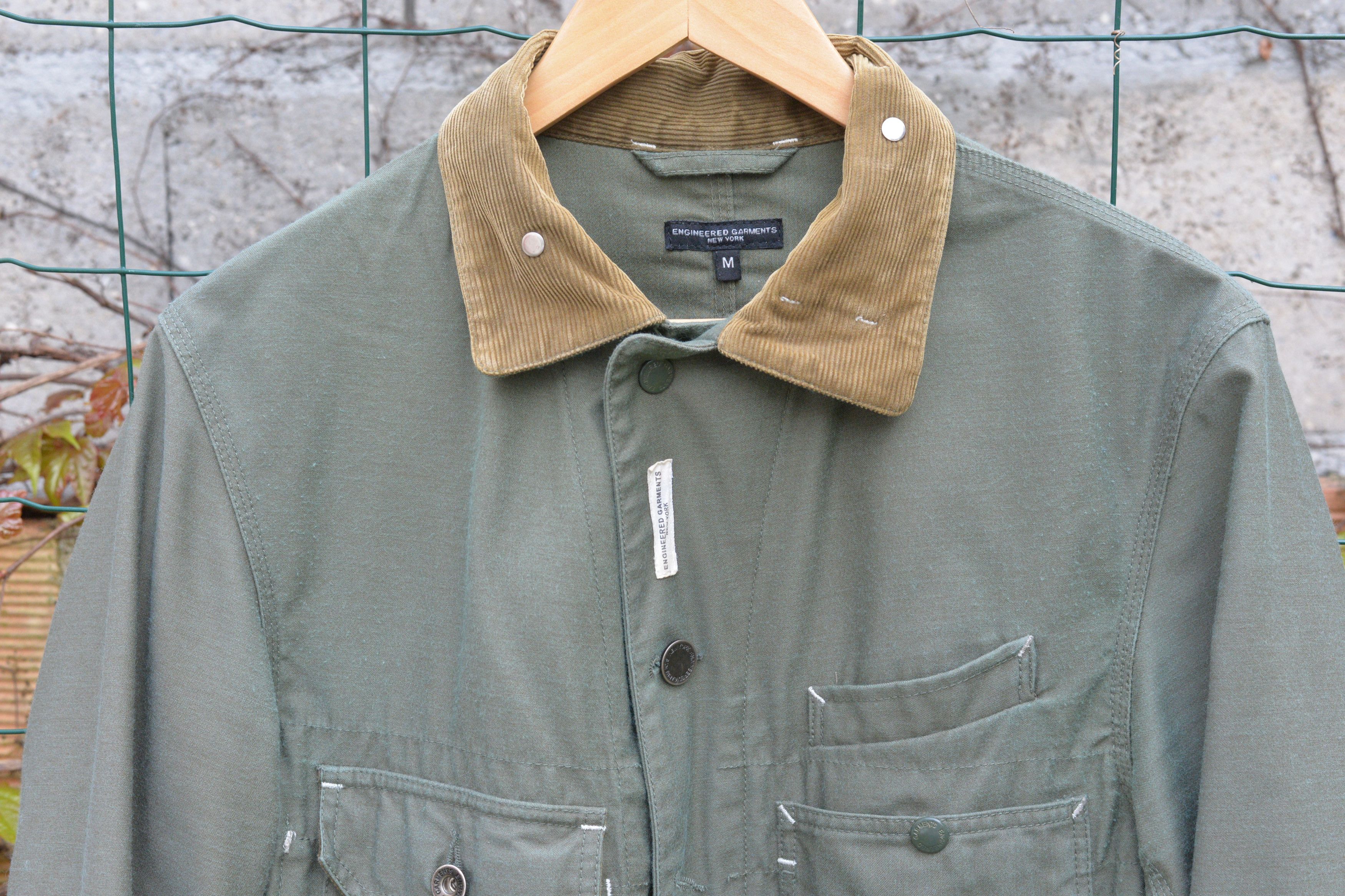 Engineered Garments Olive Nyco Reversed Sateen Coverall Jacket Size US M / EU 48-50 / 2 - 4 Thumbnail