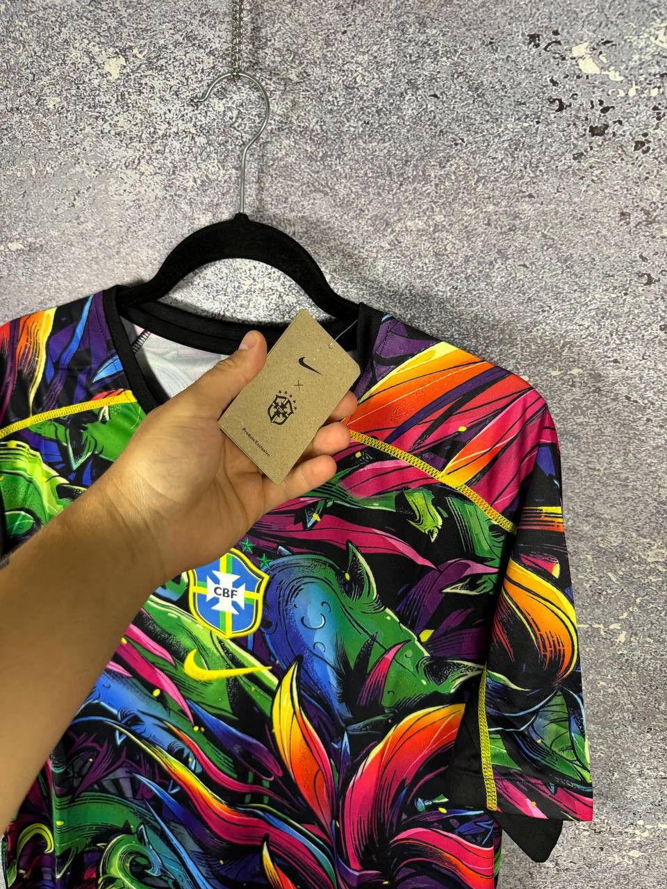 Other Brazil ALL OVER PRINT Fan Soccer Jersey 2024 Blokcore Size US XL / EU 56 / 4 - 12 Thumbnail