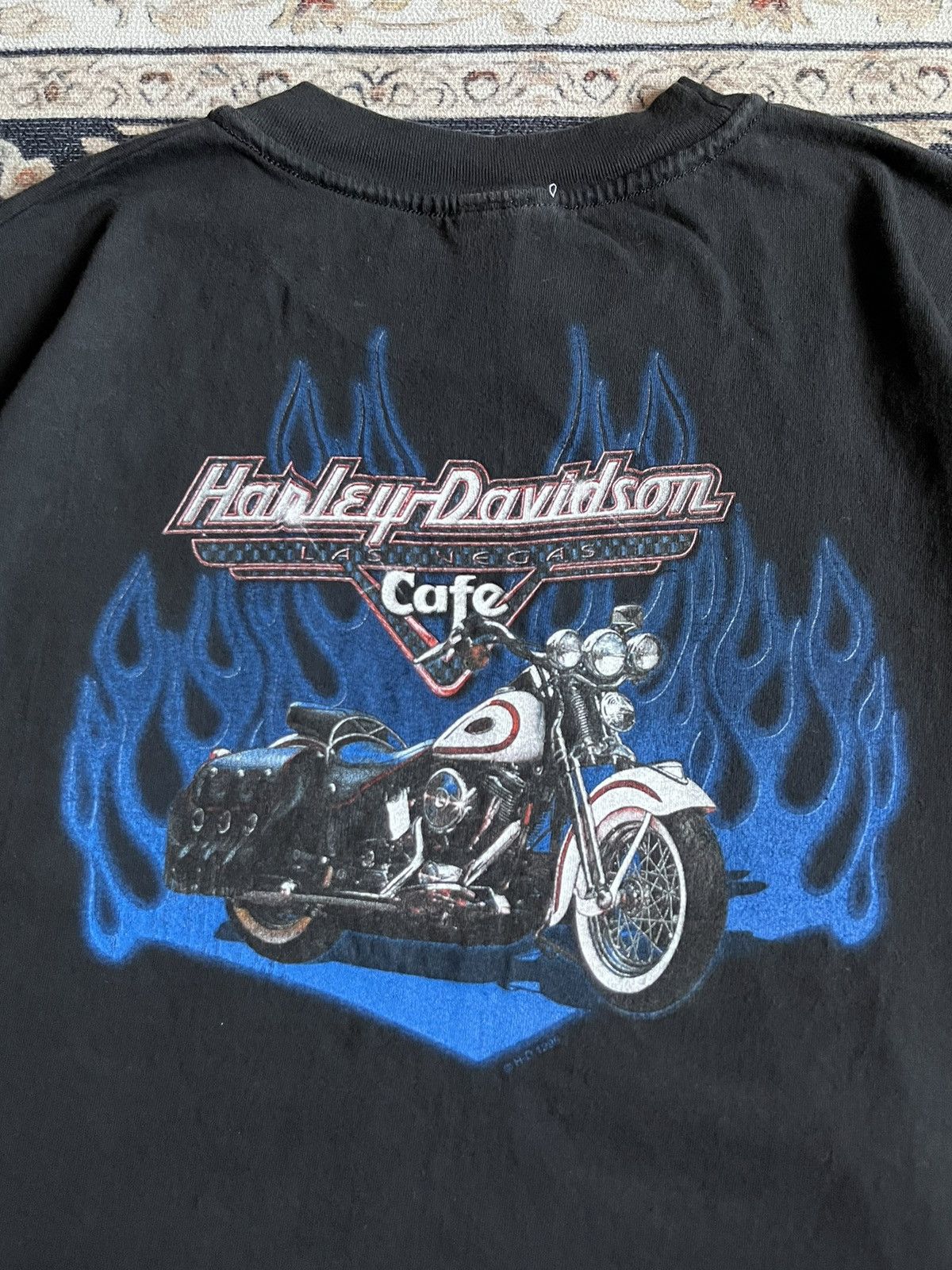 Harley Davidson × Vintage Vintage 1998 Harley Davidson Cafe Tee Size US L / EU 52-54 / 3 - 3 Thumbnail