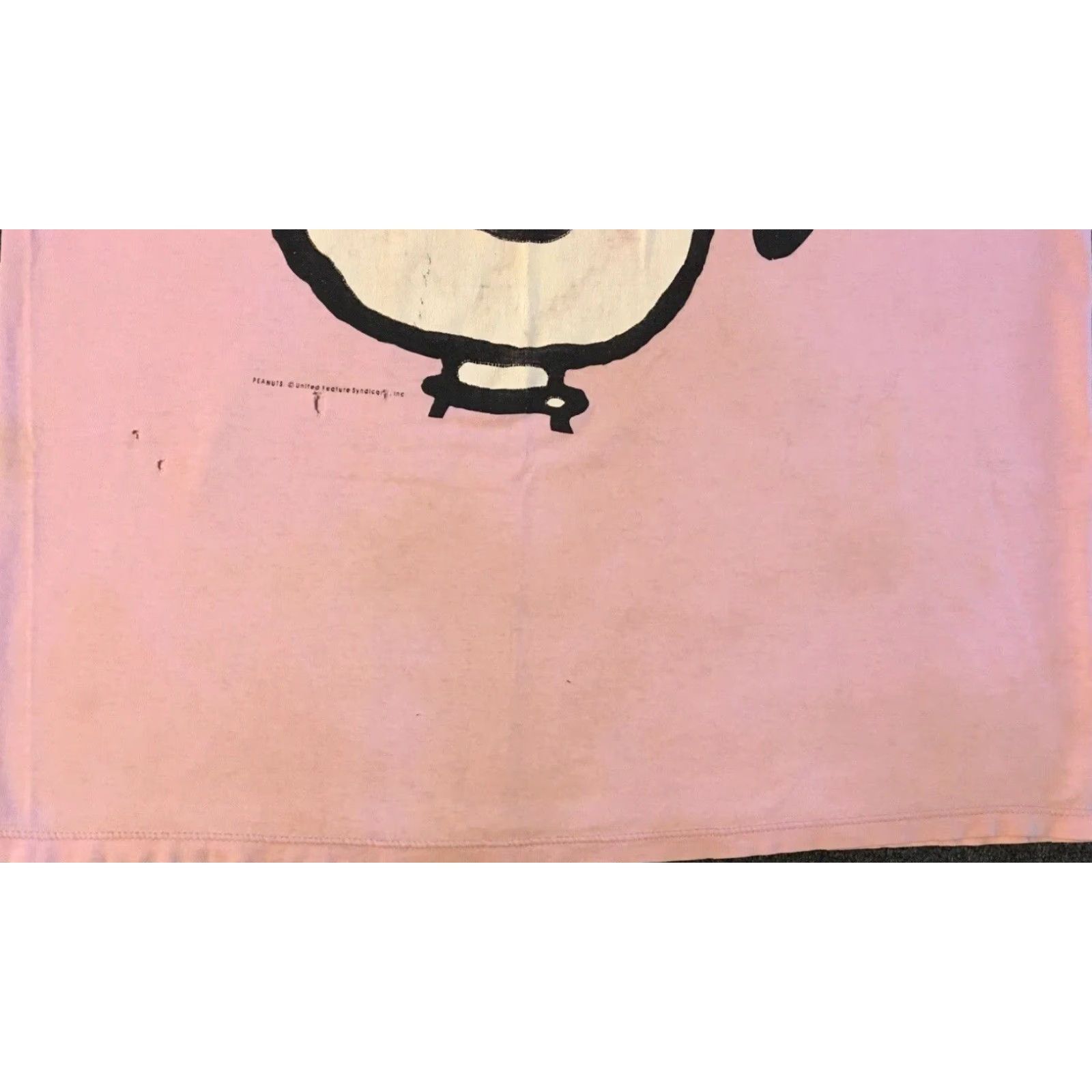 Peanuts VINTAGE Snoopy 90s Faded Distressed Big Face Sleeping Shirt Peanuts Cartoon Funny TV Shirt Unisex Adults Pink One Size Short Sleeve Char​​lie Brown Size US M / EU 48-50 / 2 - 3 Thumbnail