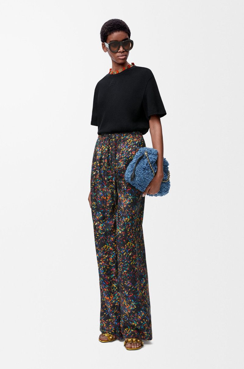 Loewe o1in1g0426 Crochet T-Shirt in Cotton in Black Size XL / US 12-14 / IT 48-50 - 2 Thumbnail