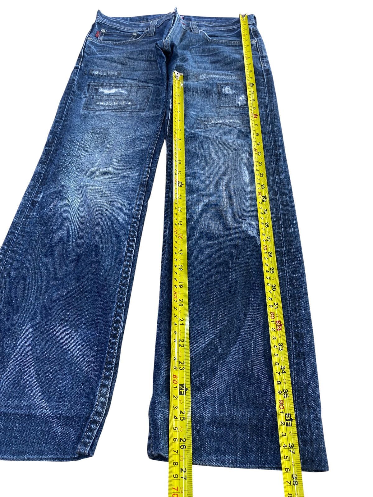 Japanese Brand R.P.T Brand Whiskers Blue Wash Style Loose Jeans Size US 29 - 7 Thumbnail