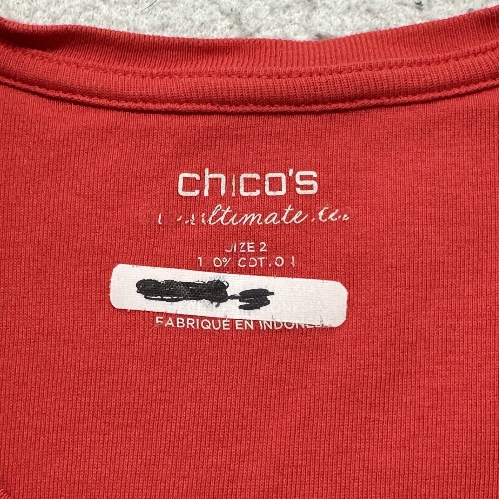Chicos Chico's The Ultimate Tee Large Pink V-Neck T Shirt Size L / US 10 / IT 46 - 3 Thumbnail