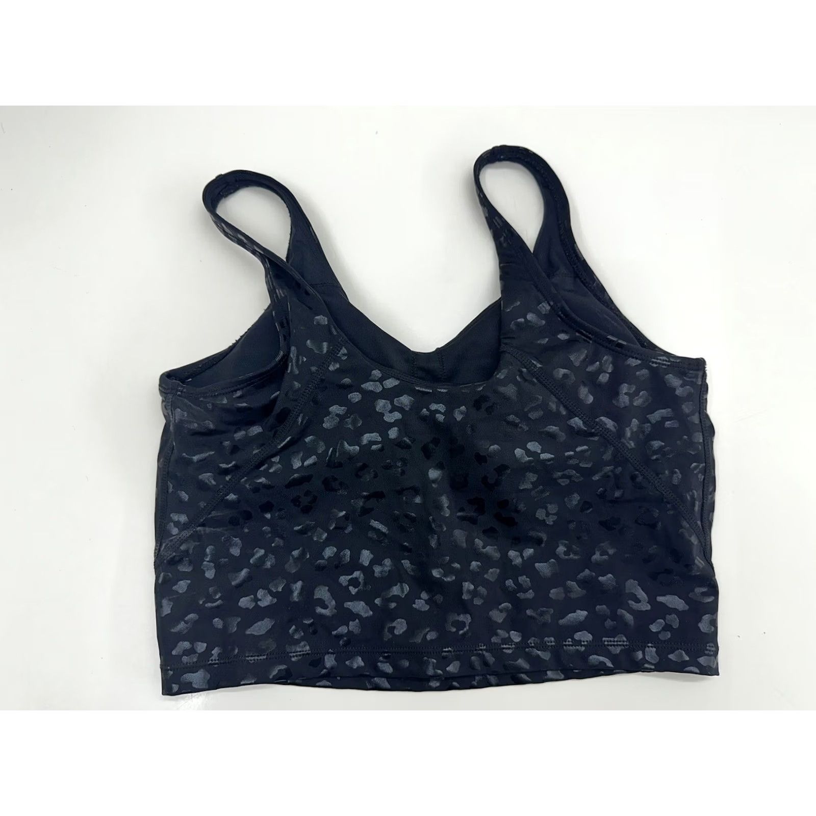 Vintage Womens Black Animal Print Cropped Tank Top Size Medium Fitted Workout Size M / US 6-8 / IT 42-44 - 4 Thumbnail
