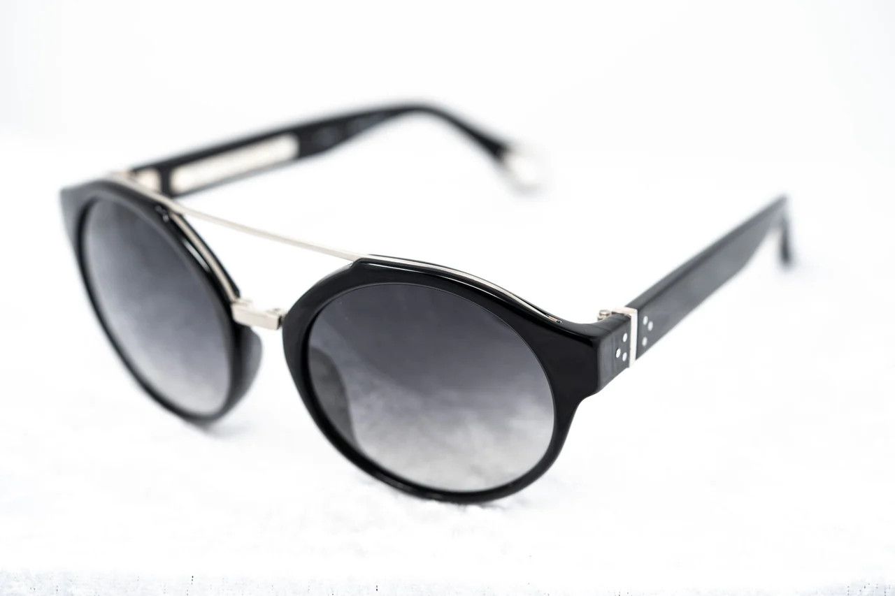 Ann Demeulemeester Ann Demeulemeester Sunglasses Round Black and Graduated Size ONE SIZE - 12 Thumbnail