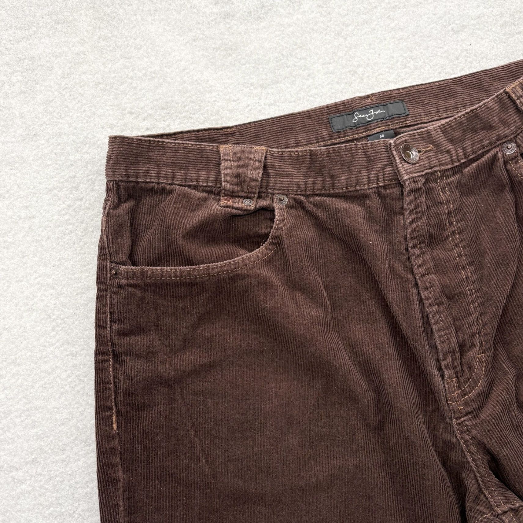 Sean John VINTAGE Sean John Corduroy Pants Mens 36x30 Brown 5-Pocket Straight Streetwear Y2K Skate Chino Pants Mens Brown 5-Pocket Corduroy Streetwear Y2K Skate Size US 36 / EU 52 - 3 Thumbnail