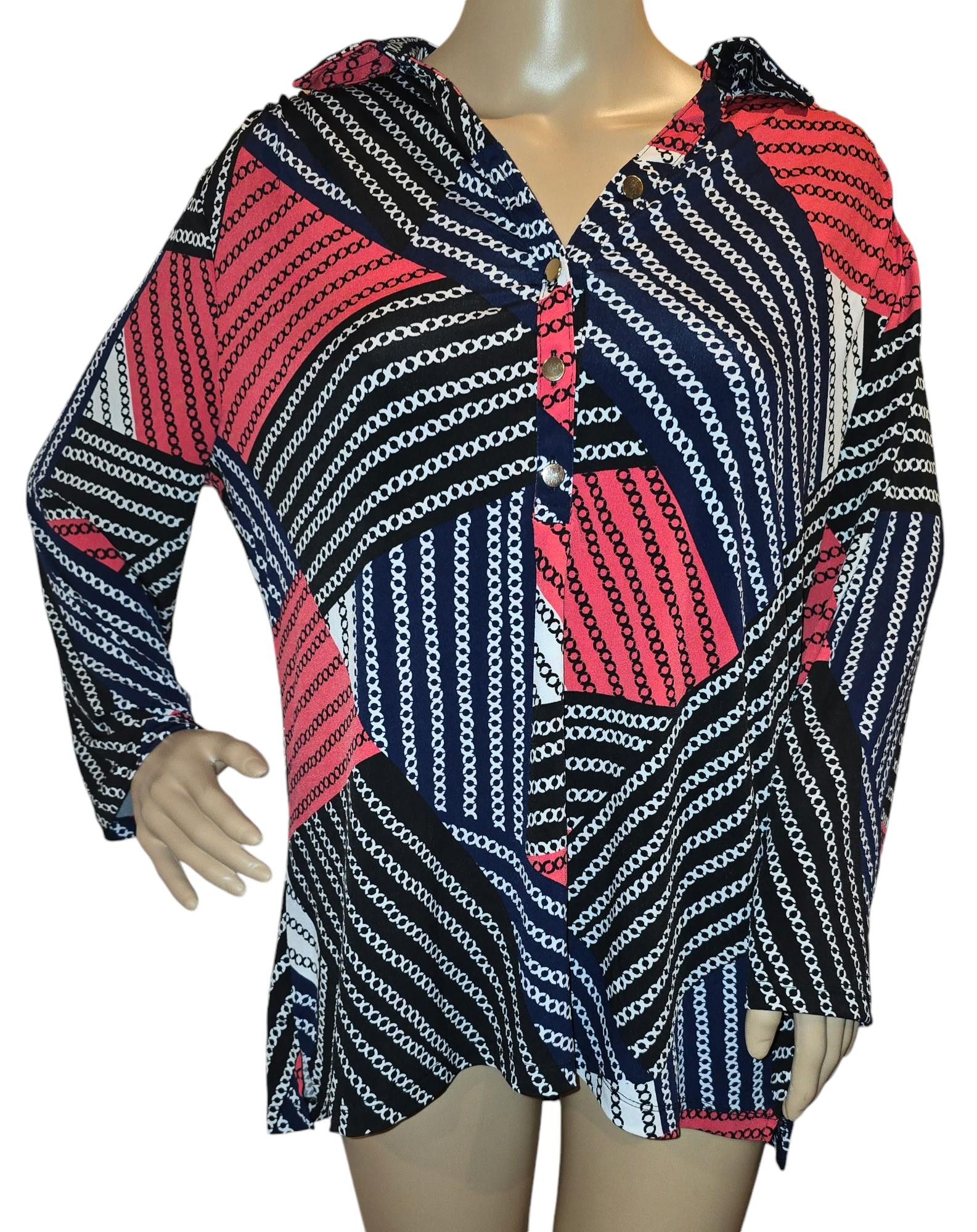 Designer Stylish Geometric Print Button-Up Shirt Size L / US 10 / IT 46 - 1 Thumbnail
