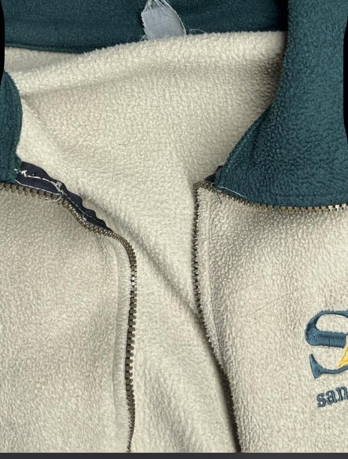 Other Vtg 90s SAN FRANCISCO Fleece Jacket Full Zip Tan Green XL Size US L / EU 52-54 / 3 - 4 Thumbnail