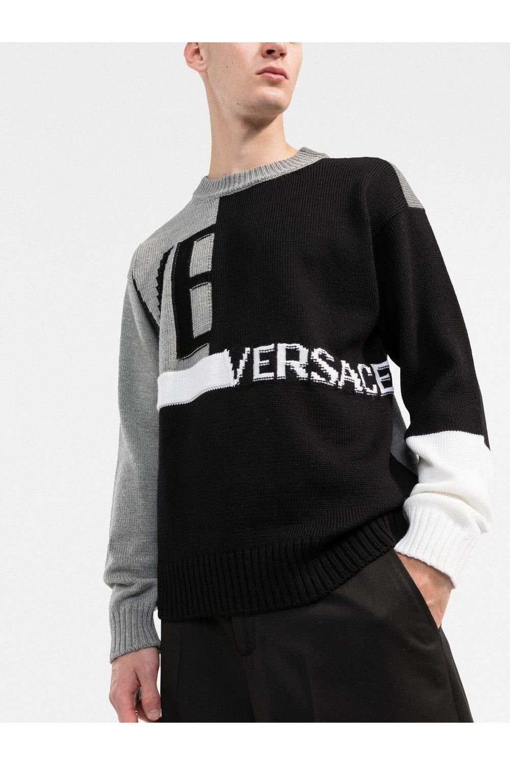 Versace o1y0525 Logo Crewneck Sweater in Multicolor Size US L / EU 52-54 / 3 - 3 Thumbnail